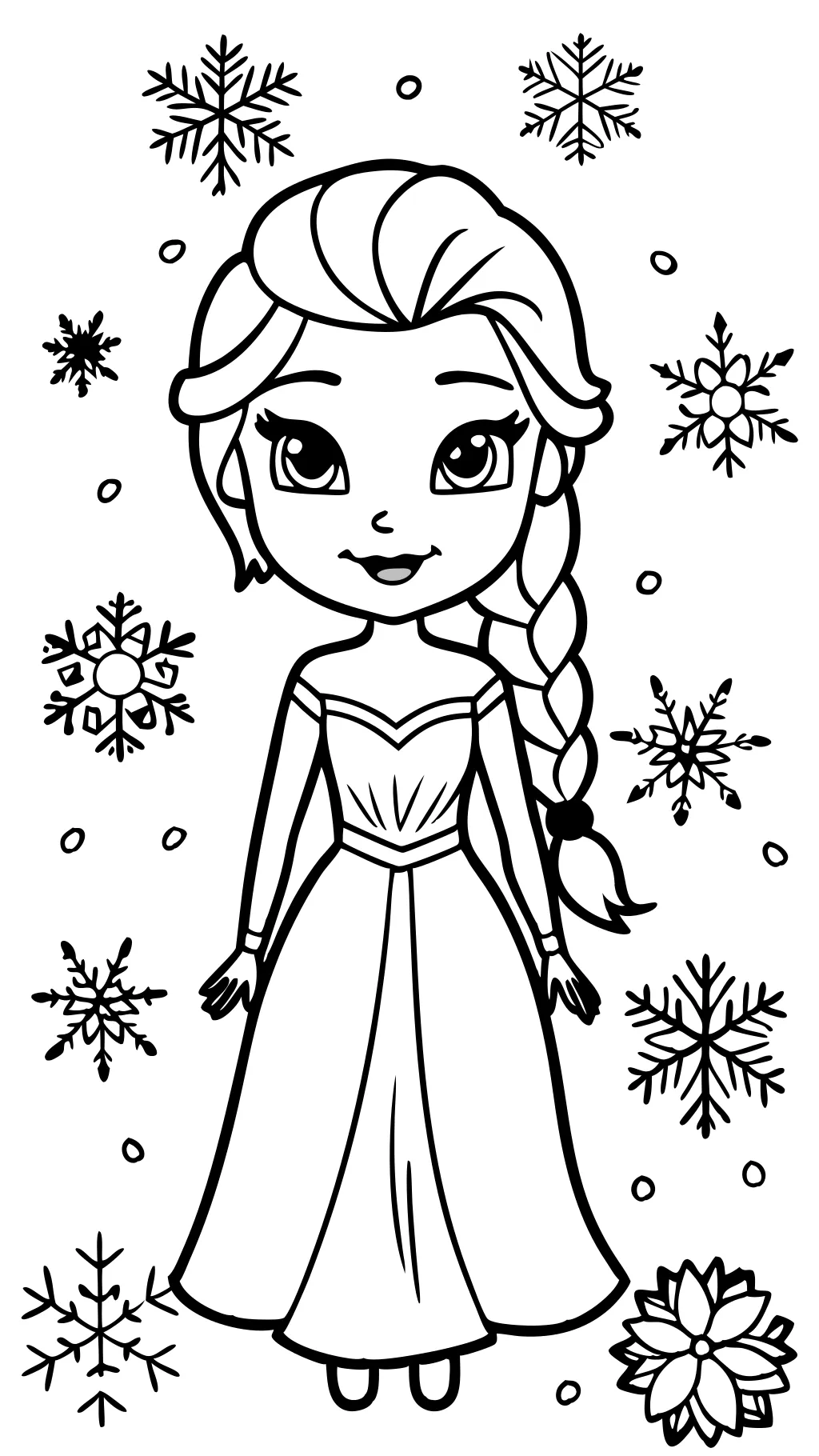 Páginas para colorear de Navidad de Elsa